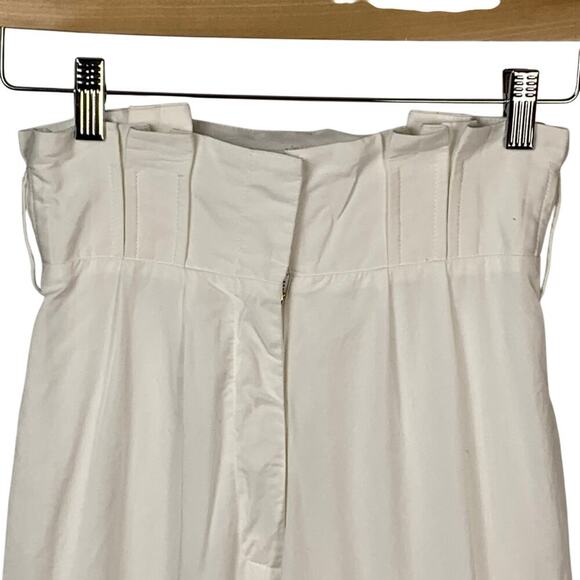 Tularosa Crisp White Resort Style Super High Waisted Paper Bag Pants - Size XS - Picture 3 of 7
